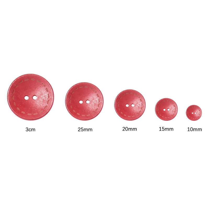 Picture of Wood Sewing Buttons Scrapbooking Two Holes Round At Random 10mm Dia., 200 PCs