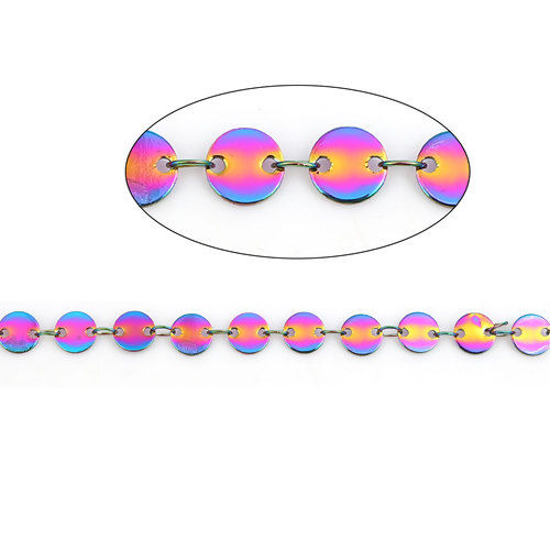 Picture of Copper Link Chain Findings Multicolor 5x2.4mm( 2/8" x 1/8"), 1 M