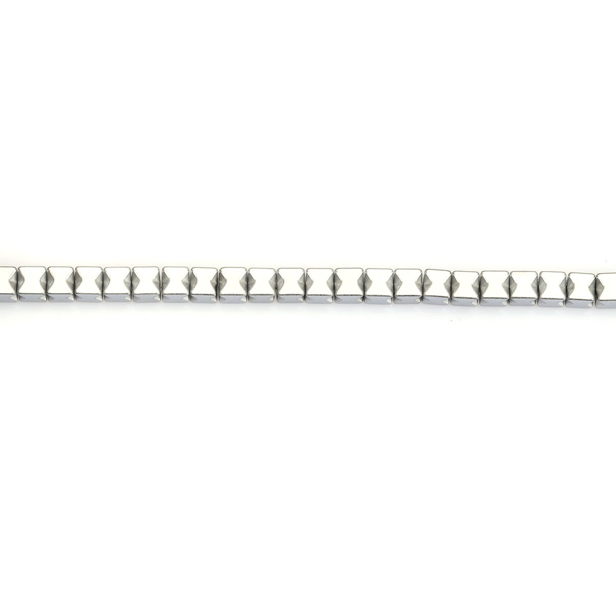Immagine di (Grado B) Ematite ( Naturale ) Perline Poligono Verde Sezione Come 4mm x 4mm, Foro:circa 1mm, 41cm - 40.5cm L unghezza, 1 Filo (Corca 103 Pz/ Sfilza)