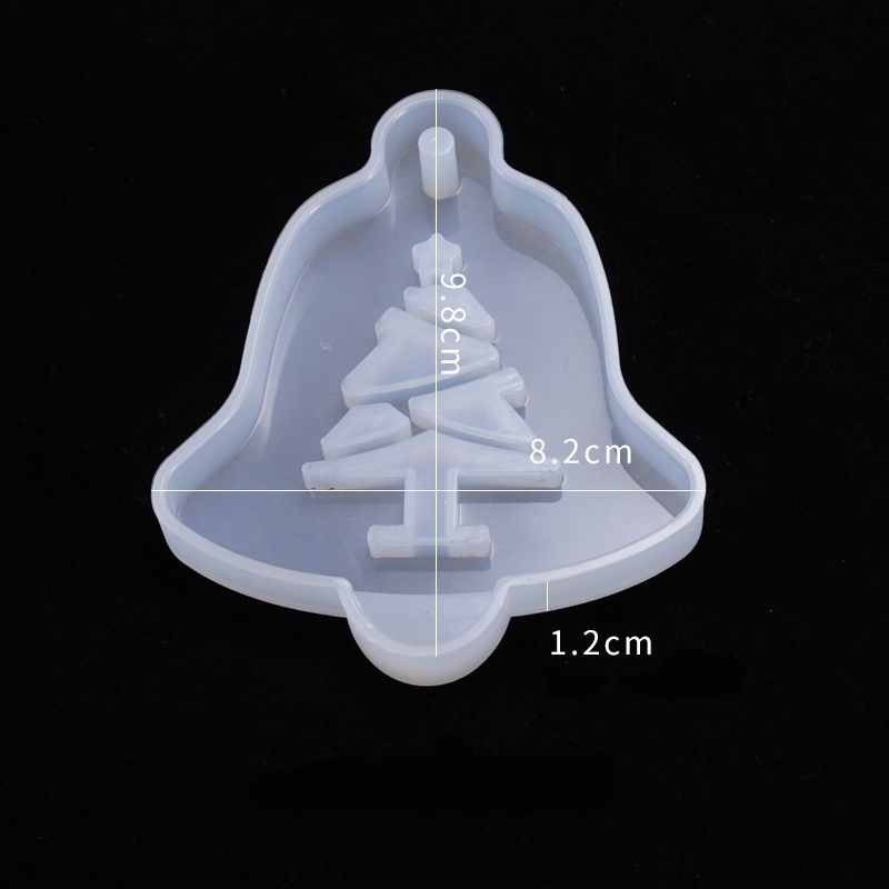 Picture of Silicone Resin Mold For Jewelry Making Christmas Tree White 1 Piece