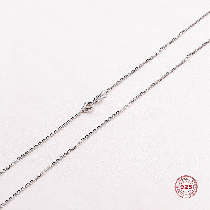 Bild von Sterling Silber Schmuckkette Kette Halskette Silbrig 45cm lang, Kettengröße: 1mm, 1 Strang
