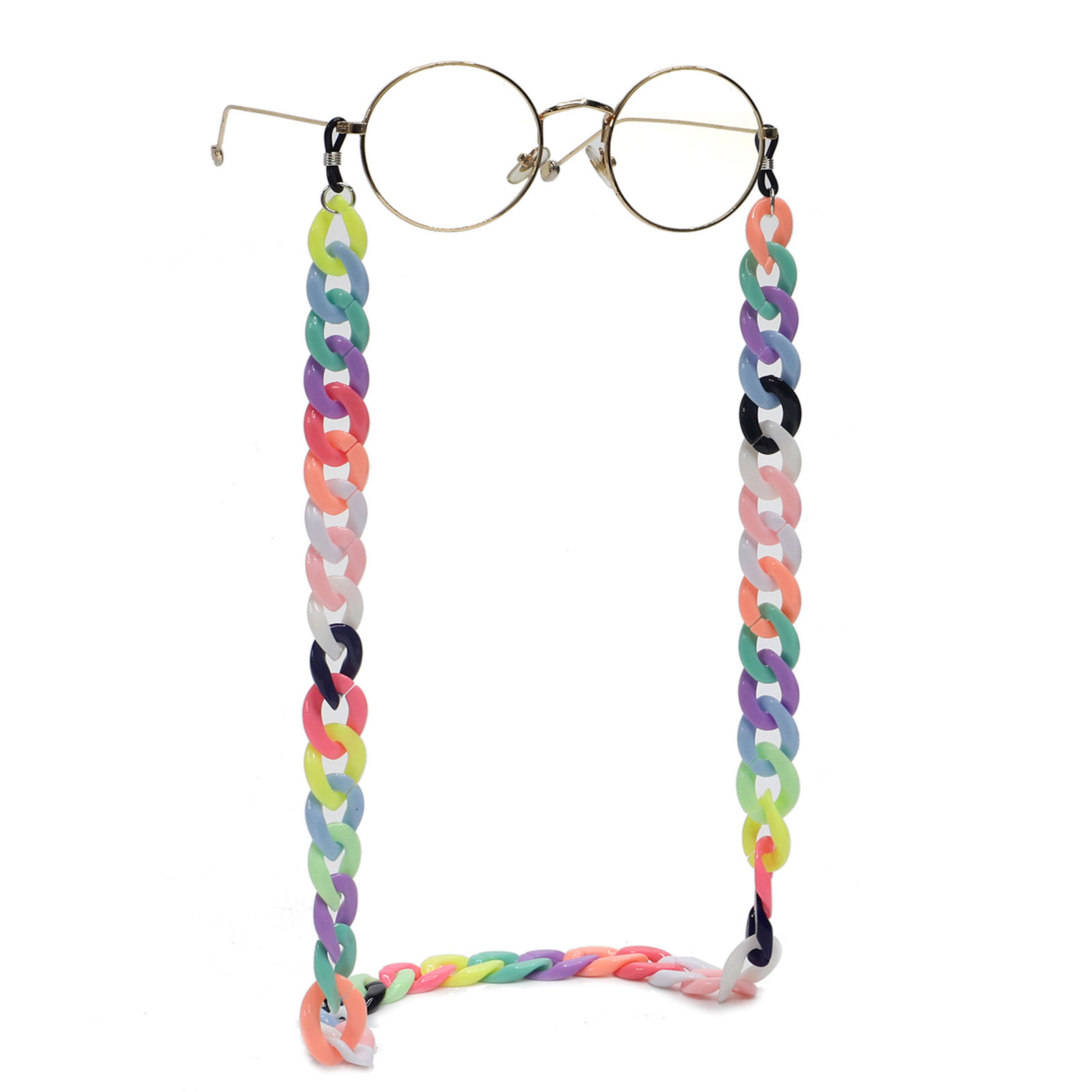 Immagine di Acrilato Catena Singolare Accessori Collana con Cordino Lariat con Maschera Facciale e Occhiali Grigio Slittata 65cm long, 1 Pz