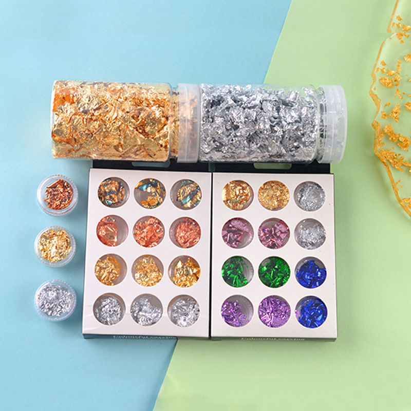 Picture of Tin Foil Resin Jewelry Craft Filling Material Fuchsia 9cm x 9cm, 1 Set ( 5 PCs/Set)
