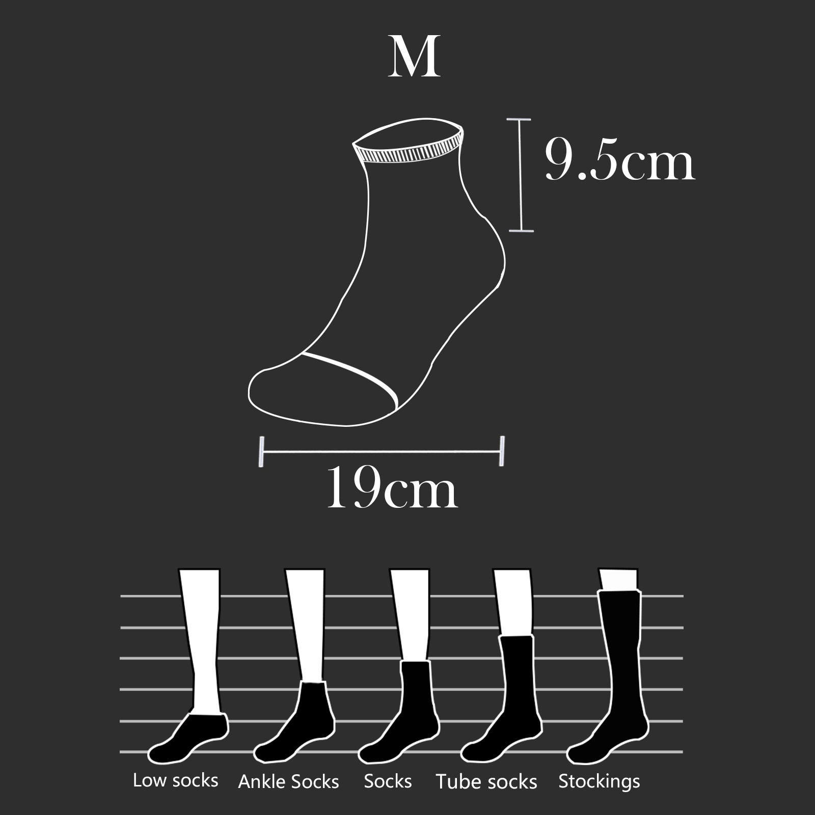 Bild von Multifunktions rutschfeste atmungsaktive Herren-Sportsocken Streifengröße M （39-43）, 1 Paar