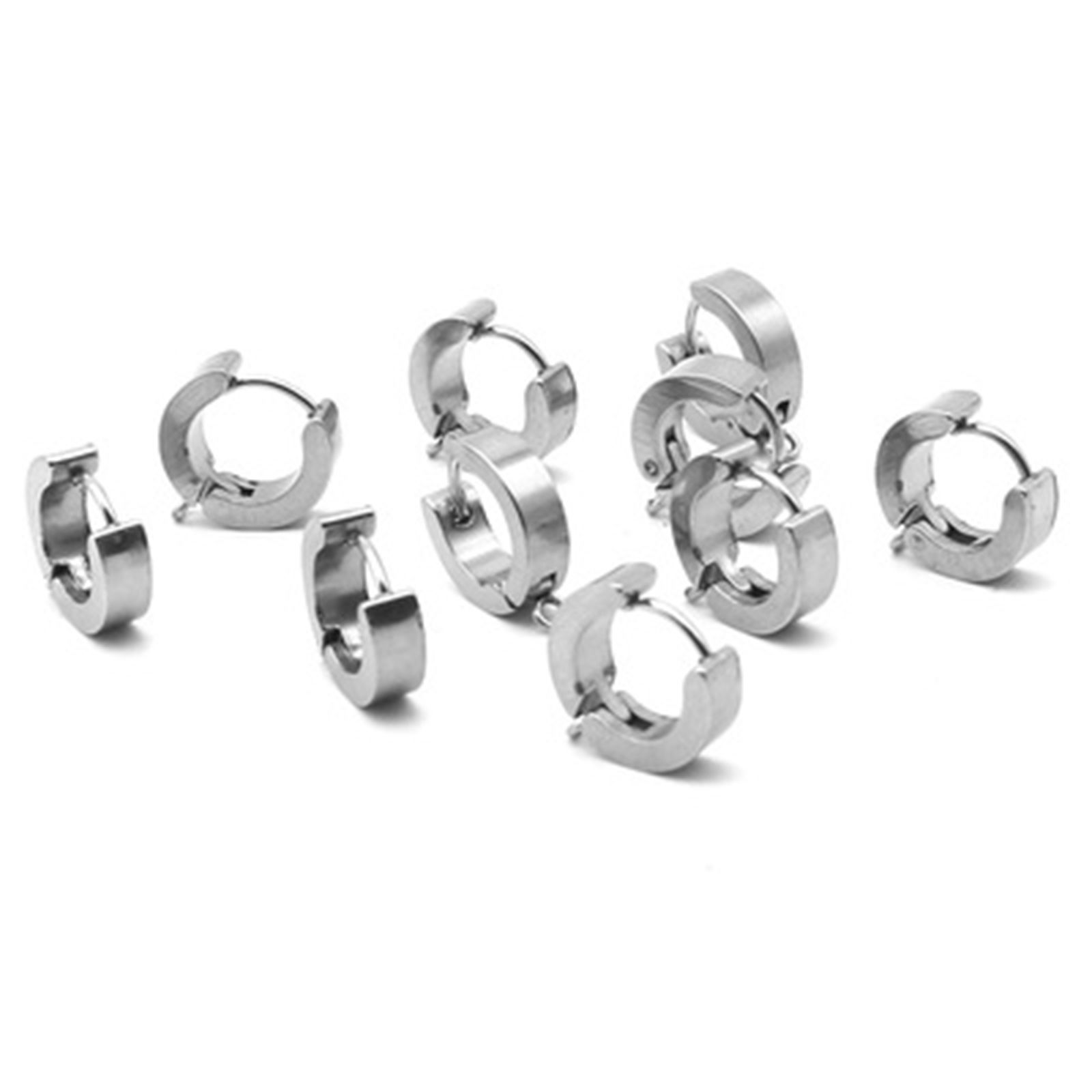 Picture of Stainless Steel Earrings Silver Tone W/ Loop 6 PCs