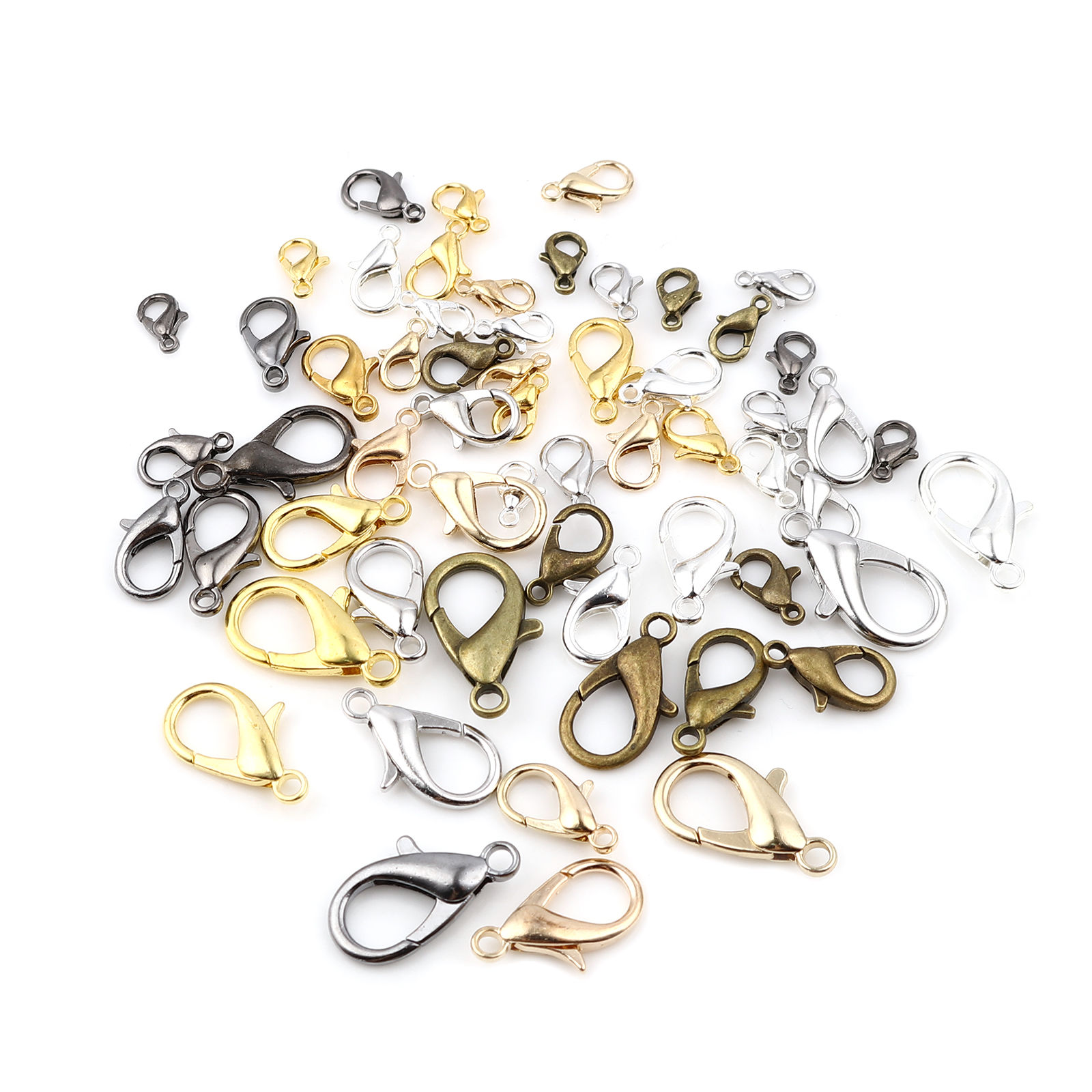 Bild von Zinklegierung Karabinerverschluss Vergoldet 23mm x 12mm, 20 Stück