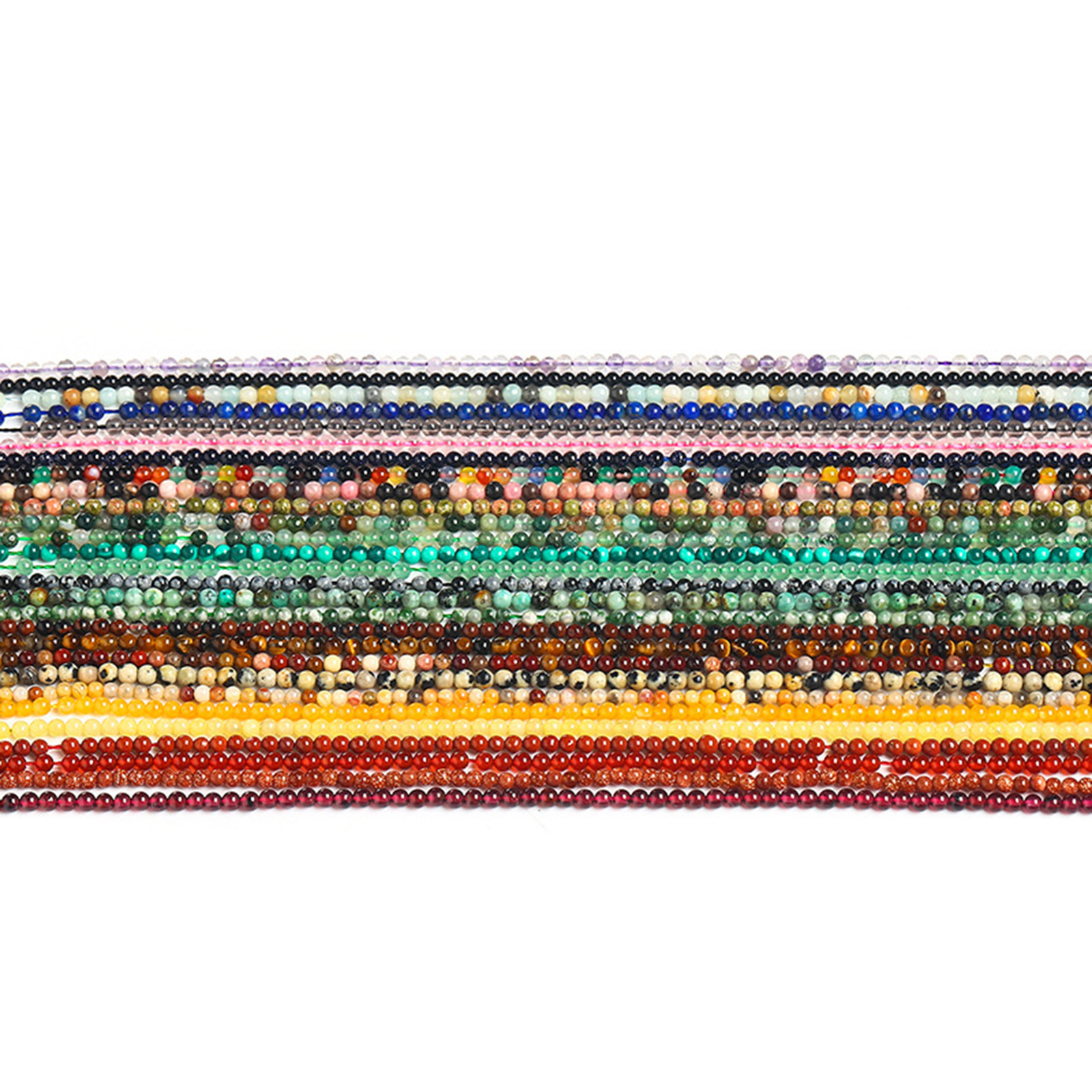 Immagine di Gemma ( Naturale ) Perline Multicolore Tondo 37cm - 36cm Lunghezza, 1 Filo