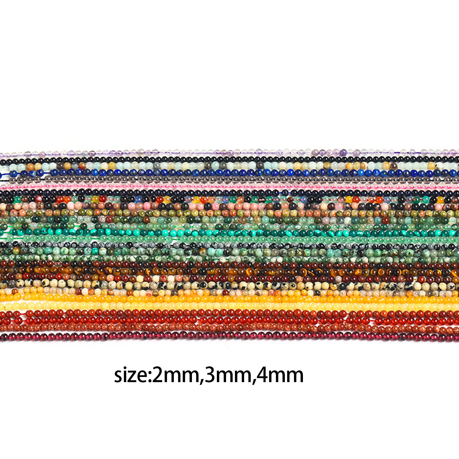 Immagine di Gemma ( Naturale ) Perline Multicolore Tondo 37cm - 36cm Lunghezza, 1 Filo