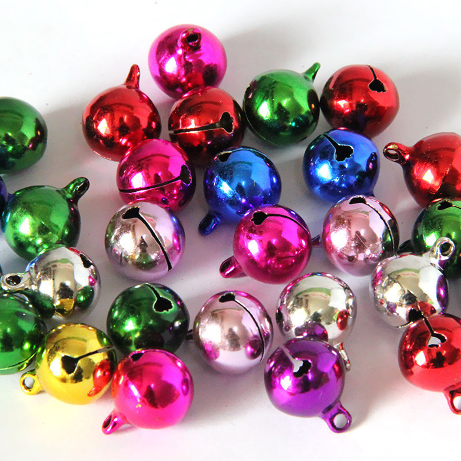 Immagine di Rame Charms Multicolore Natale Jingling Campanello 100 Pz