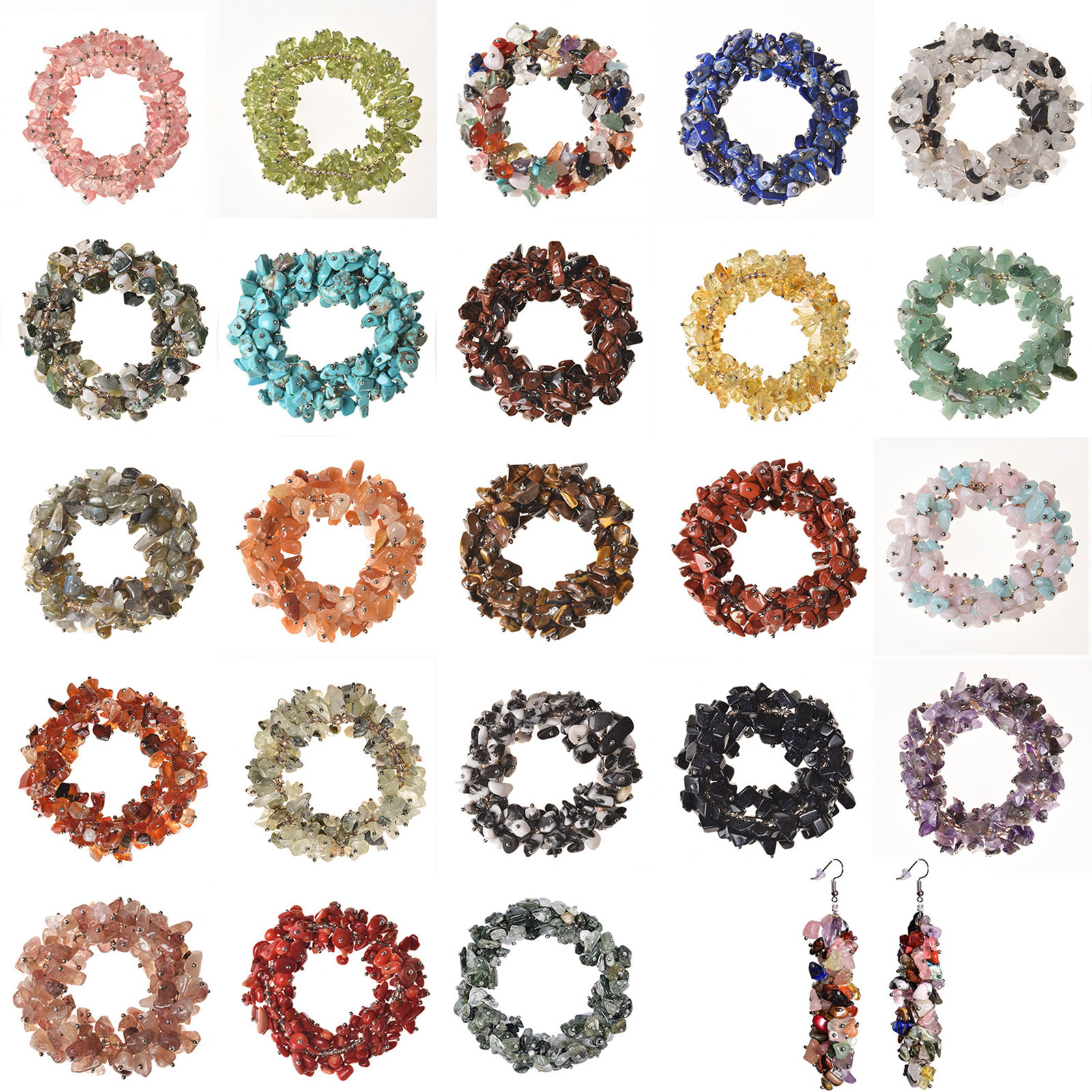 Immagine di Pietra ( Naturale ) Perline Multicolore Irregolare 5mm-8mm, Foro: Circa 1mm, 1 Scatola