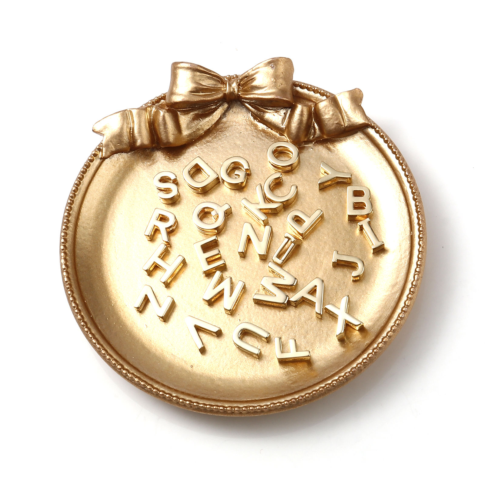Picture of Copper Beads 14K Real Gold Plated Capital Alphabet/ Letter Message " Z " About 9mm x 7mm, 5 PCs