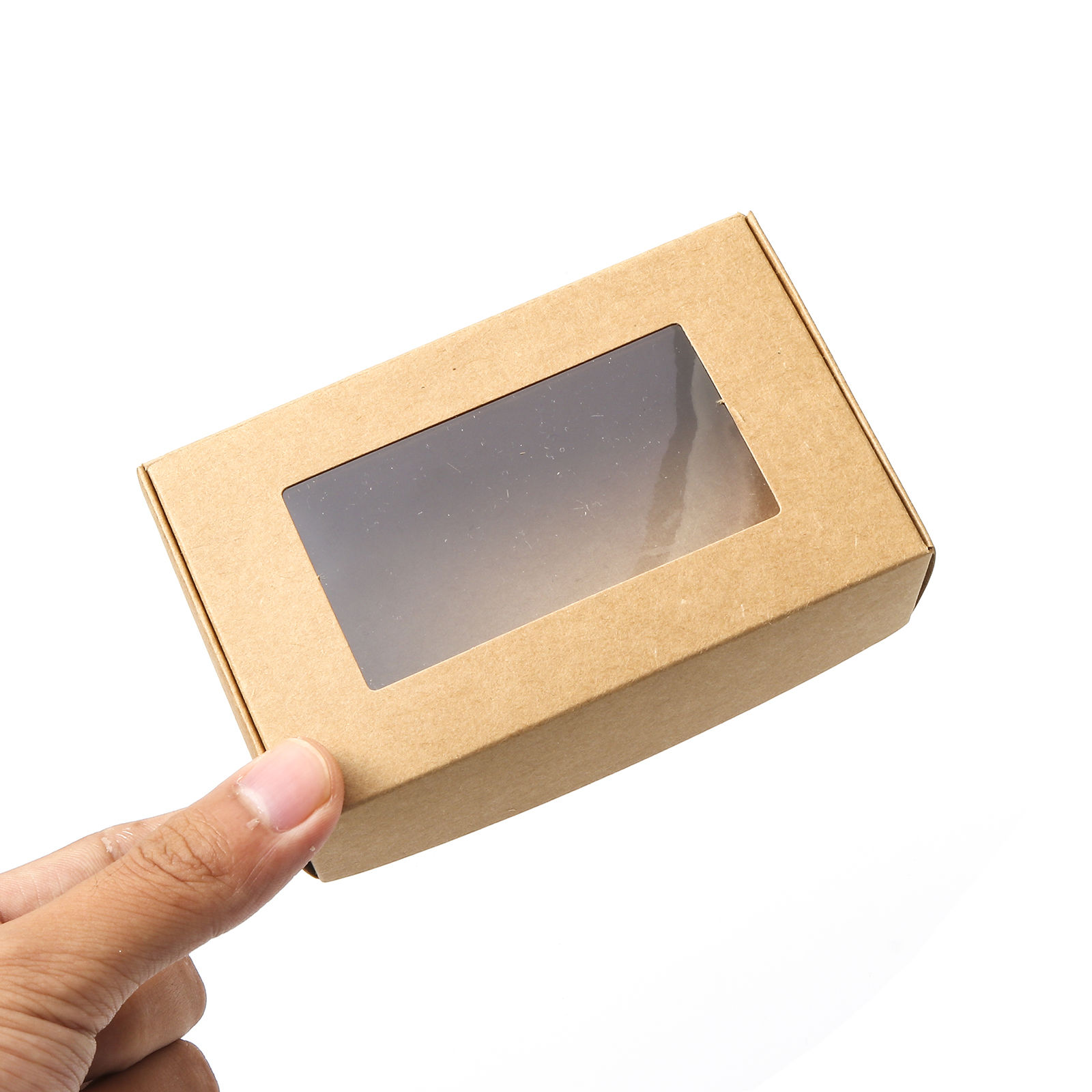 Bild von Papier Schmuck Versand Kartons Quadrat Kraftpapier 6.5cm x 6.5cm x 3cm , 5 Stück