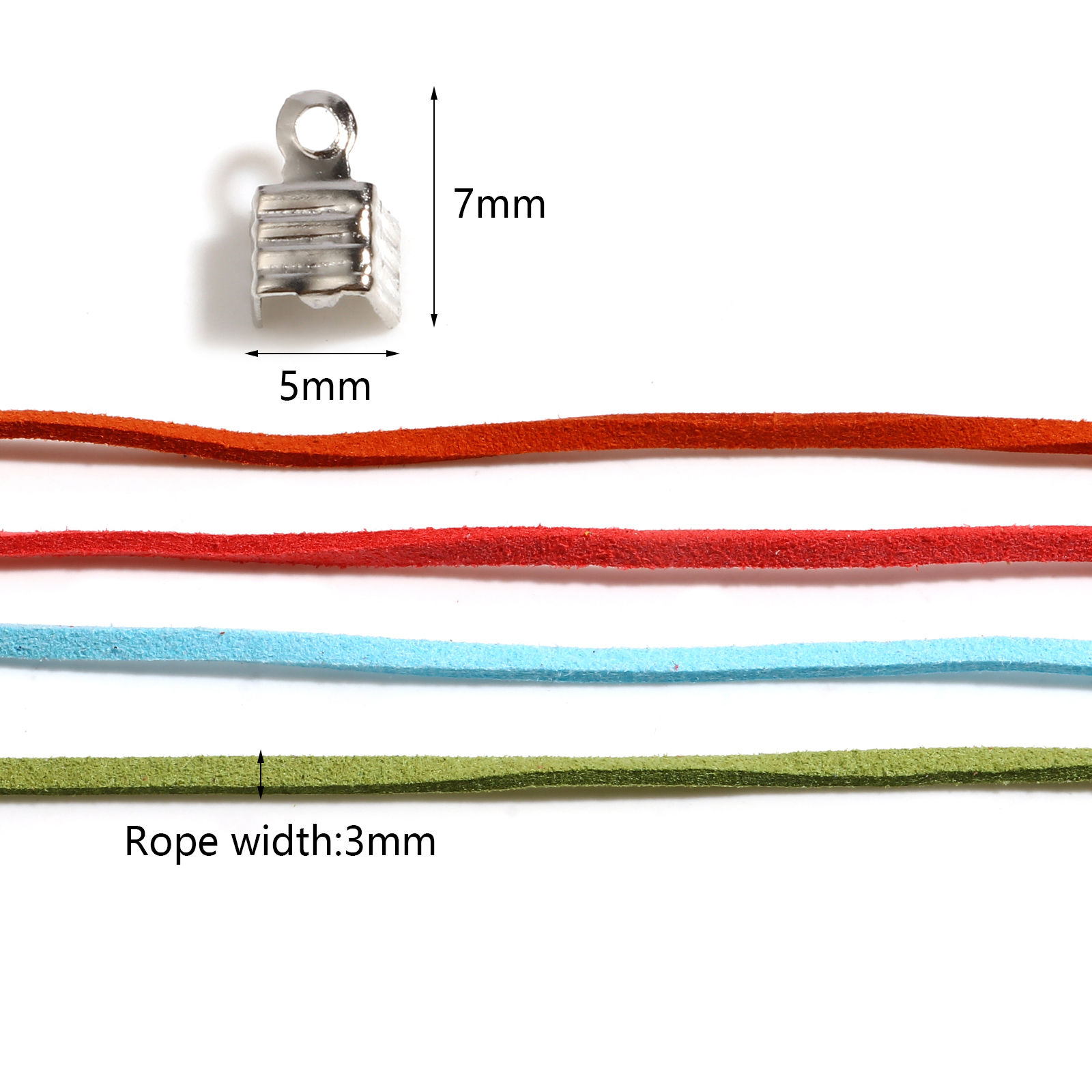 Picture of Velvet Jewelry Cord Rope Multicolor Faux Suede 3mm, 1 Bundle (Approx 5 M/Bundle)