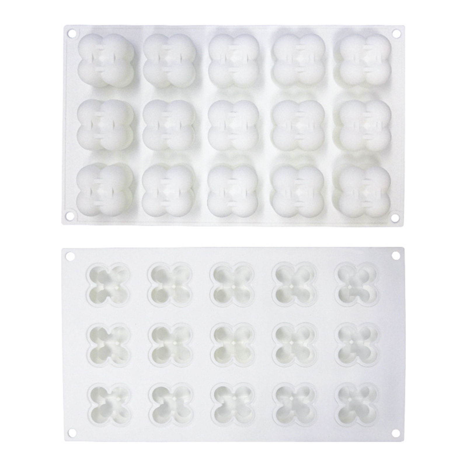 Picture of Silicone Resin Mold For Jewelry Making Candle Ball White 29.6cm x 17.2cm, 1 Piece