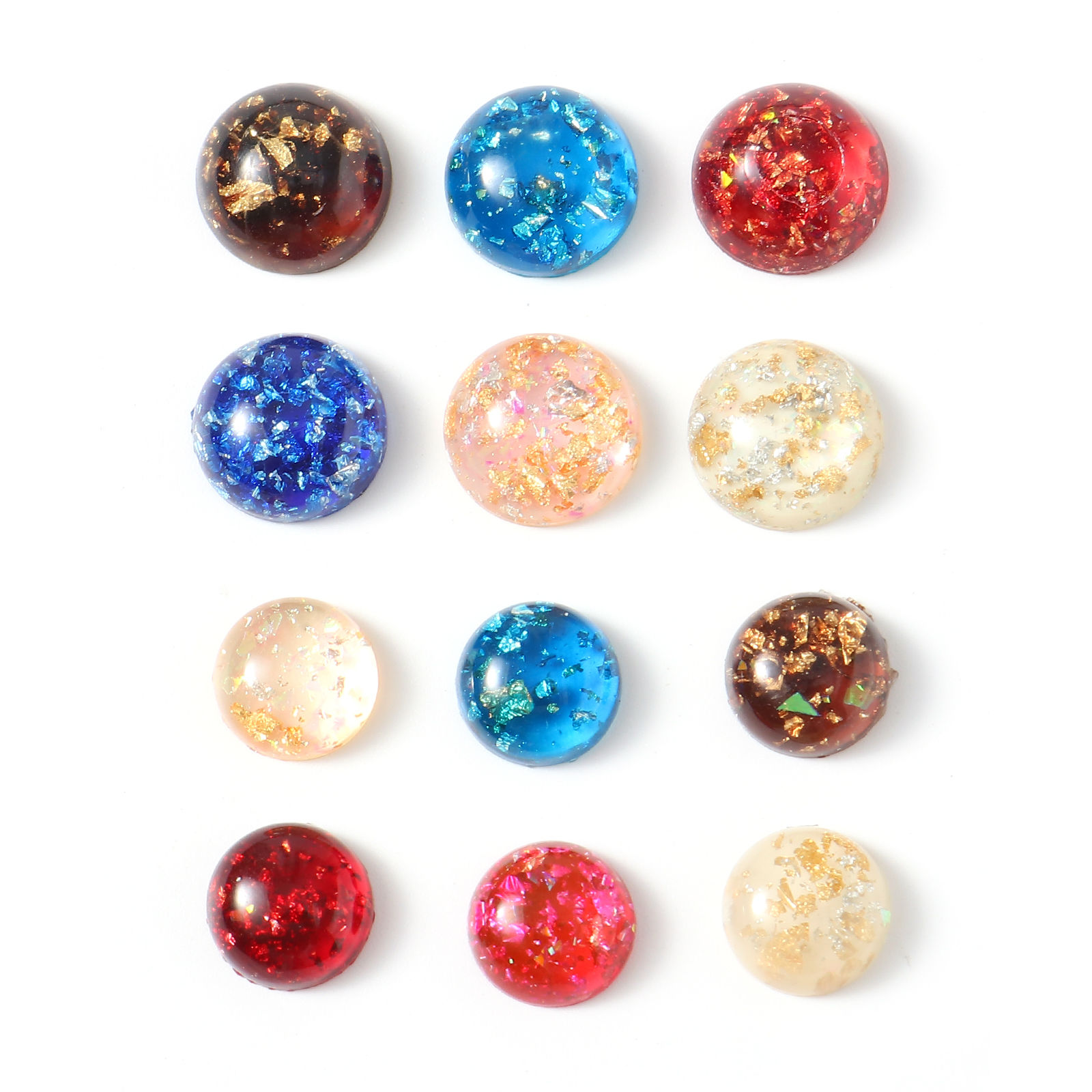 Immagine di Resina Cabochon per Abbellimento Tondo A Random Stagnola 50 Pz