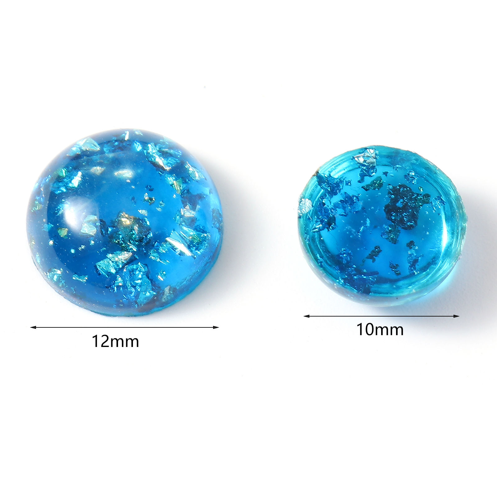 Immagine di Resina Cabochon per Abbellimento Tondo A Random Stagnola 50 Pz