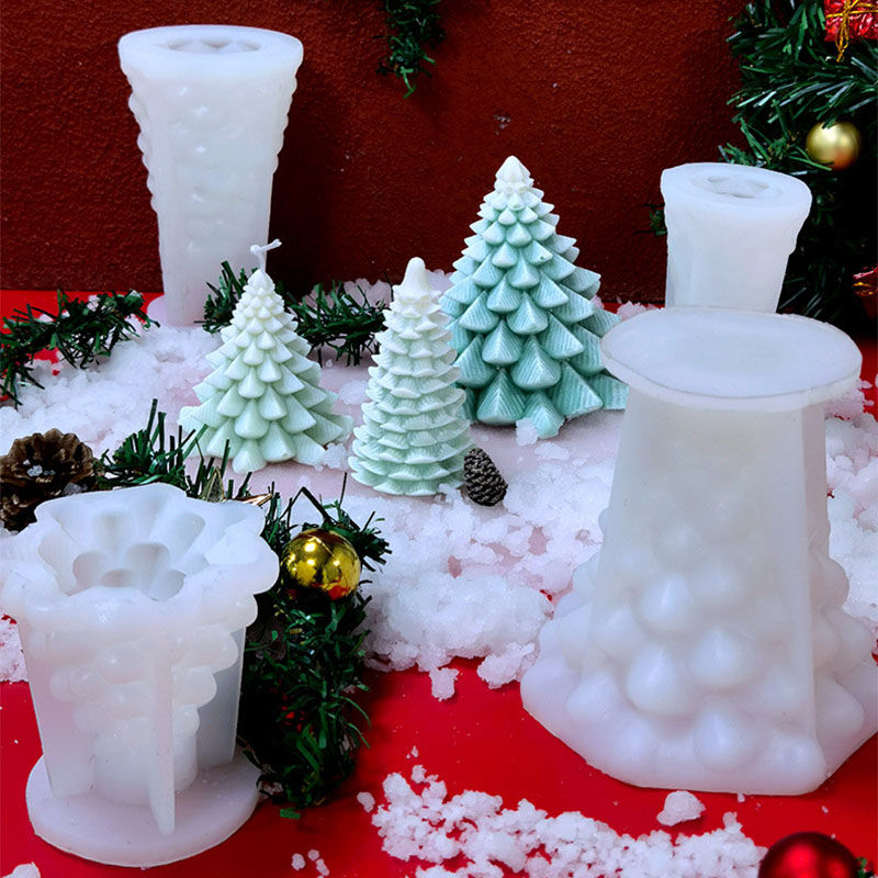 Imagen de Silicona Molde Árbol de Navidad Blanco 10.6cm x 7cm, 1 Unidad