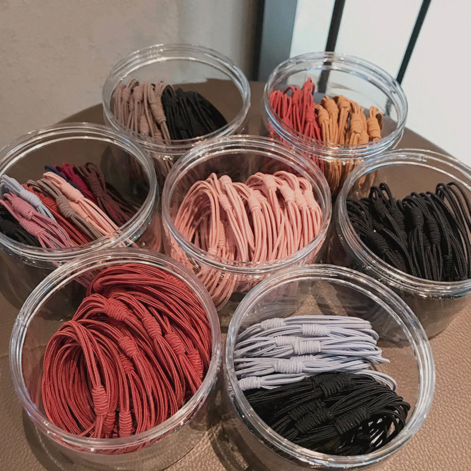 Image de Chignons Corde Cheveux en Tissu Multicolore 1 Boîte