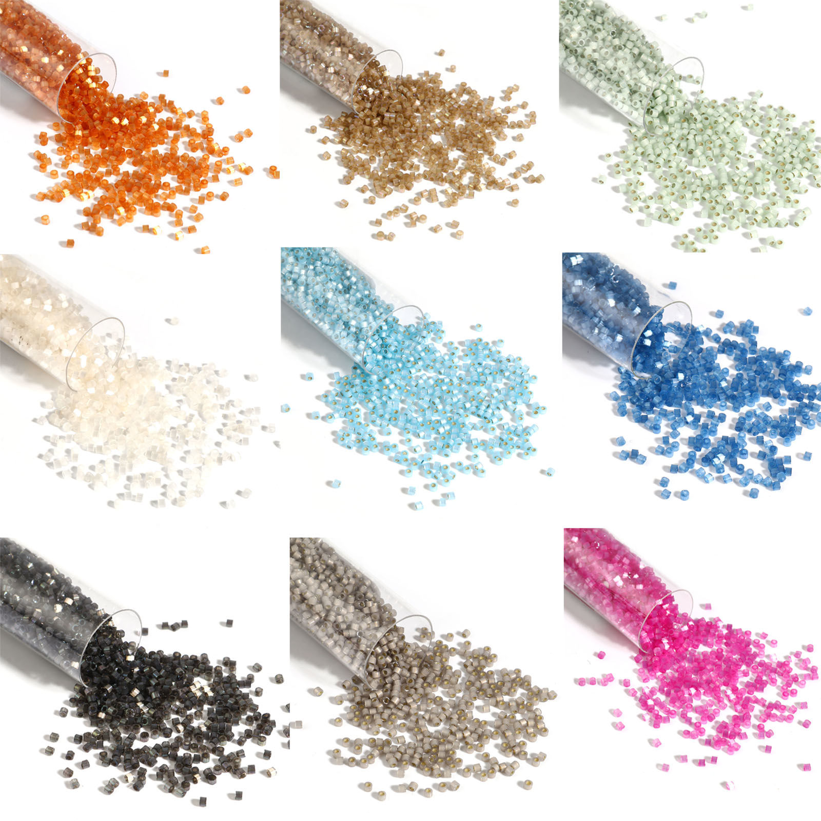 Picture of Miyuki 11/0 Glass Seed Beads Round Multicolor About 2mm Dia., Hole: Approx 0.7mm, 1 Bottle