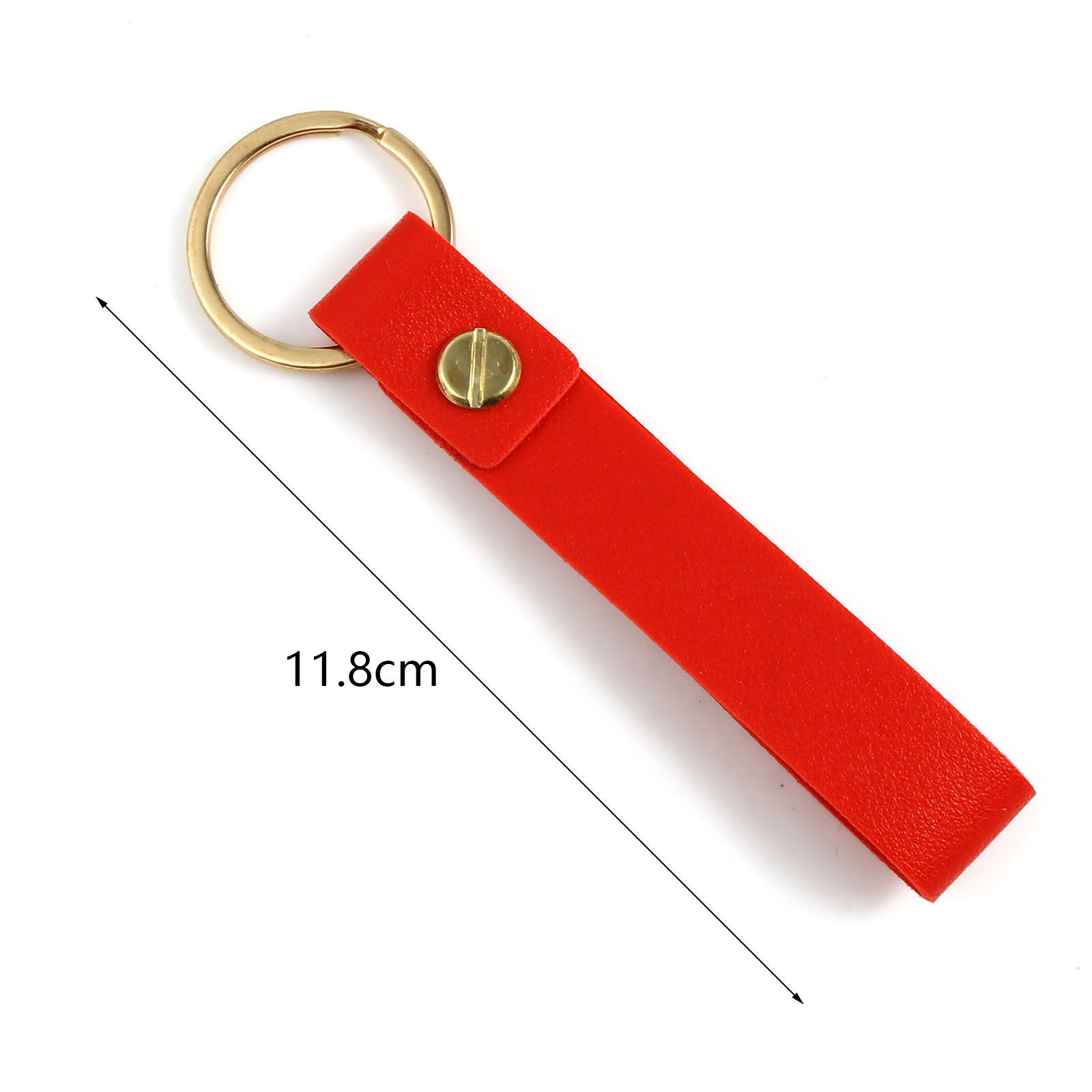 Bild von Zinlegierung & PU Schlüsselkette & Schlüsselring Vergoldet Bunt Rechteck 11.8cm, 5 Stück
