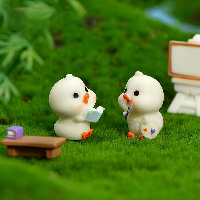 Immagine di Green - 9# Cute Duck Tent Resin Micro Landscape Miniature Decoration DIY Gardening Accessories 3.5x2.5cm, 1 Piece