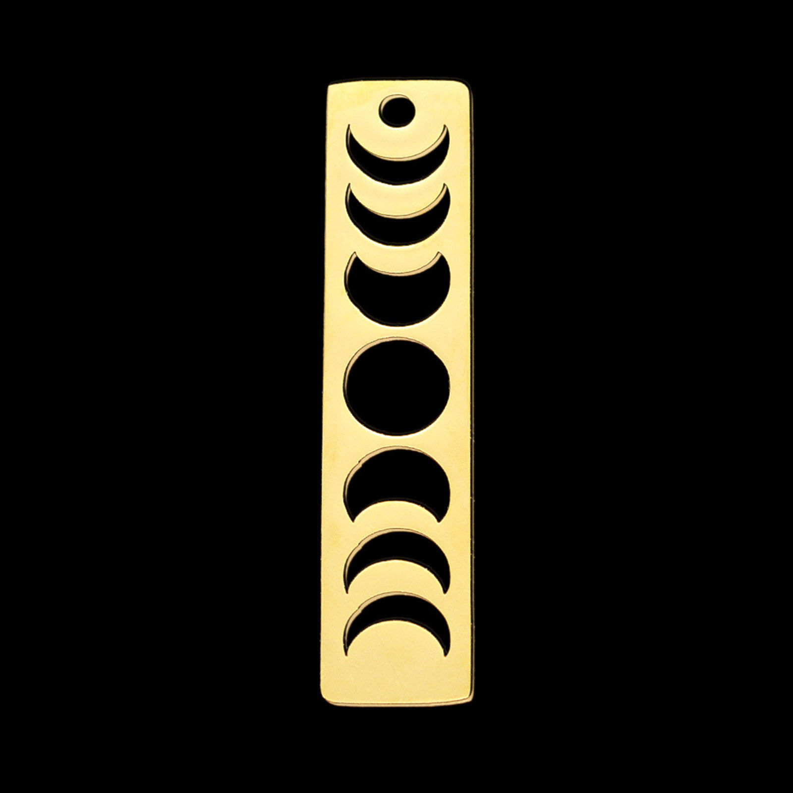 Image de Pendentifs en Acier Inoxydable Forme de U Doré Motifs ligne 32mm x 27mm , 1 Pièce