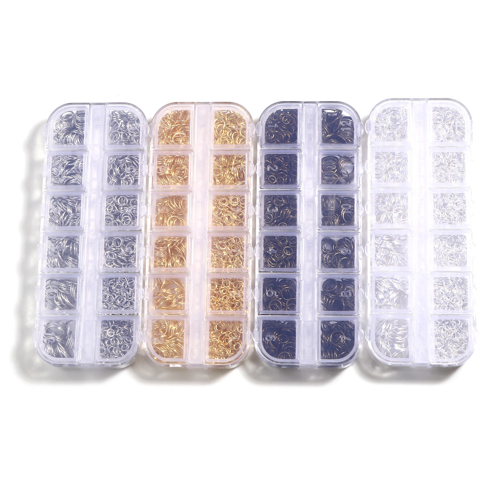 Bild von Eisenlegierung Ringe Fundstücke Set Schmuckzubehör Vergoldet Kreis 10mm - 4mm D., 1 Box