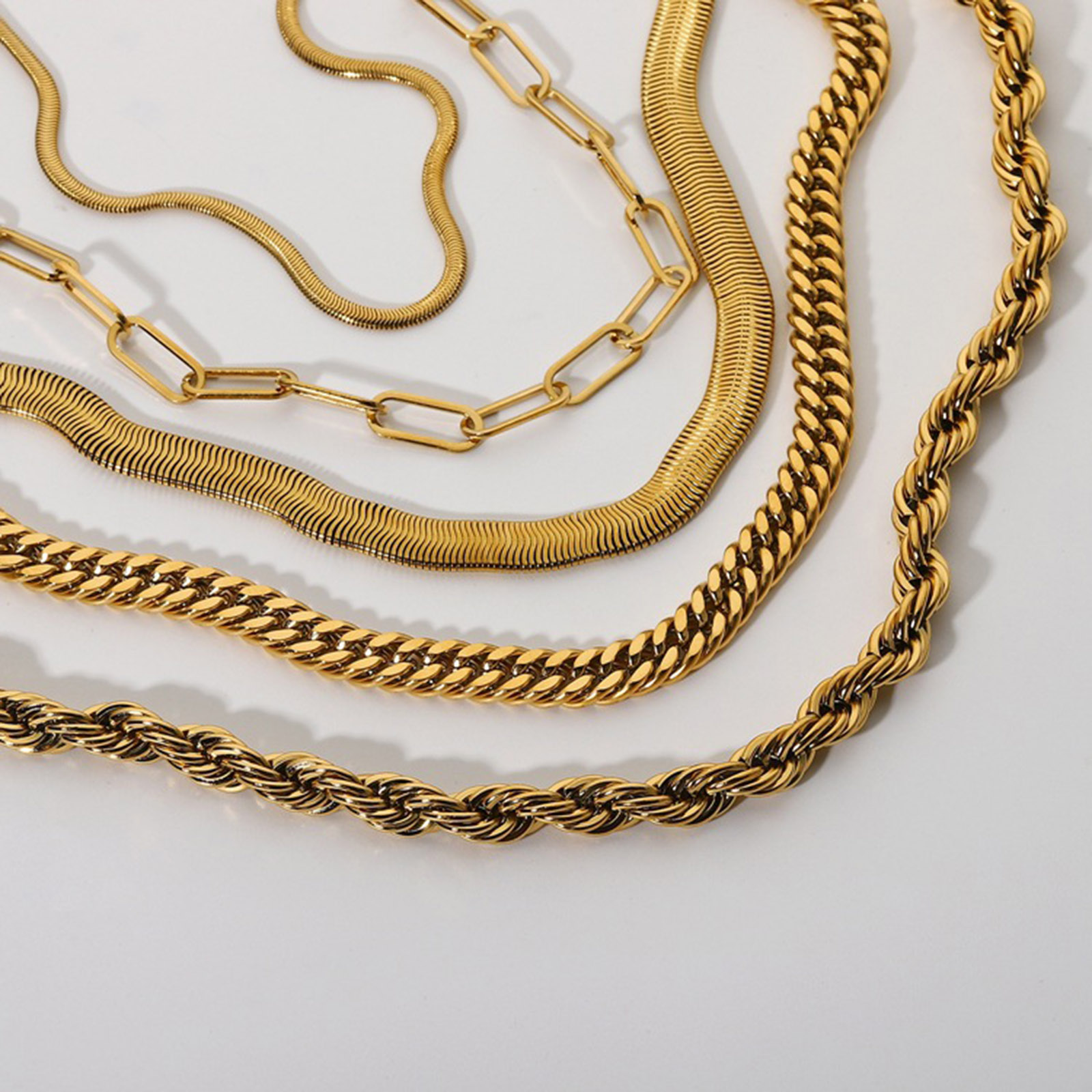 Picture of Eco-friendly Simple & Casual Exquisite 18K Real Gold Plated 304 Stainless Steel Link Chain Necklace Unisex