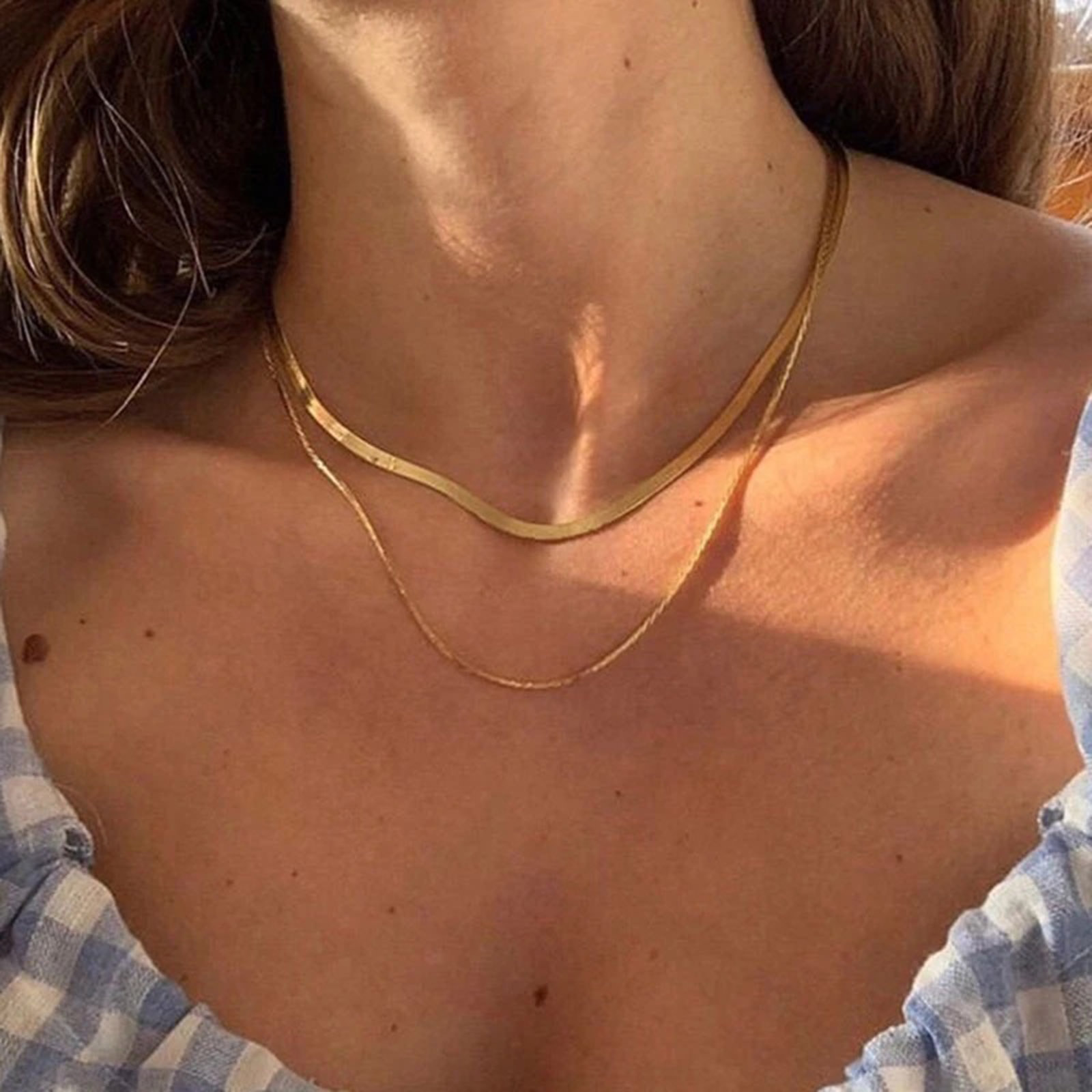 Picture of Eco-friendly Simple & Casual Exquisite 18K Real Gold Plated 304 Stainless Steel Link Chain Necklace Unisex