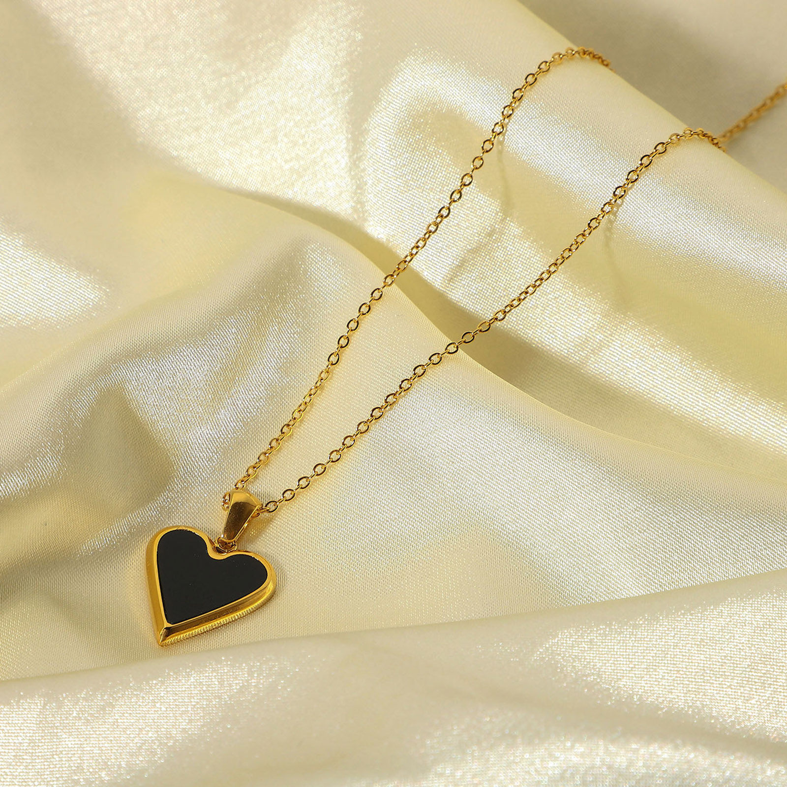 Immagine di Acciaio Inossidabile San Valentino Collana 18K Oro riempito Multicolore 45cm Lunghezza, 1 Pz