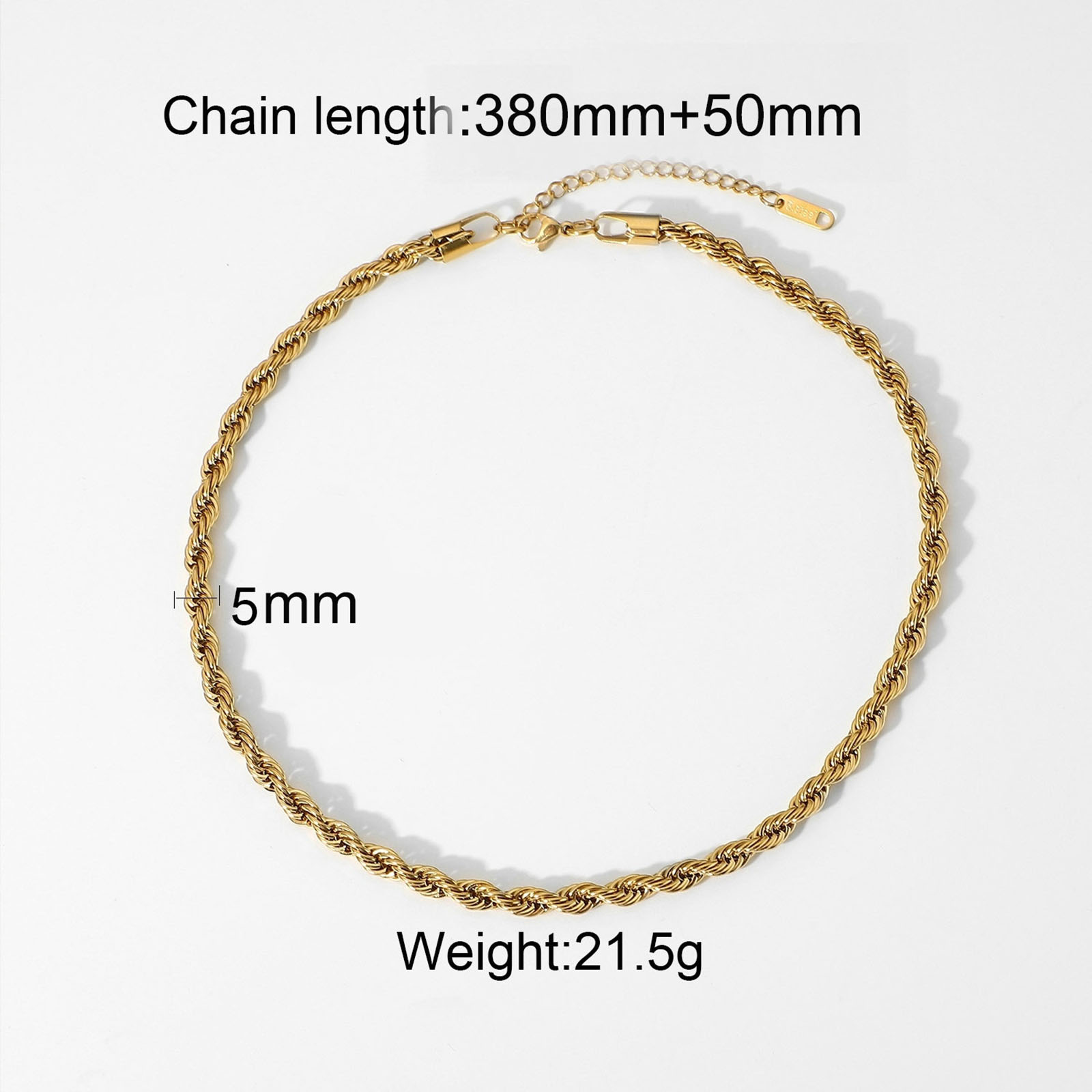 Picture of Eco-friendly Simple & Casual Exquisite 18K Real Gold Plated 304 Stainless Steel Link Chain Necklace Unisex