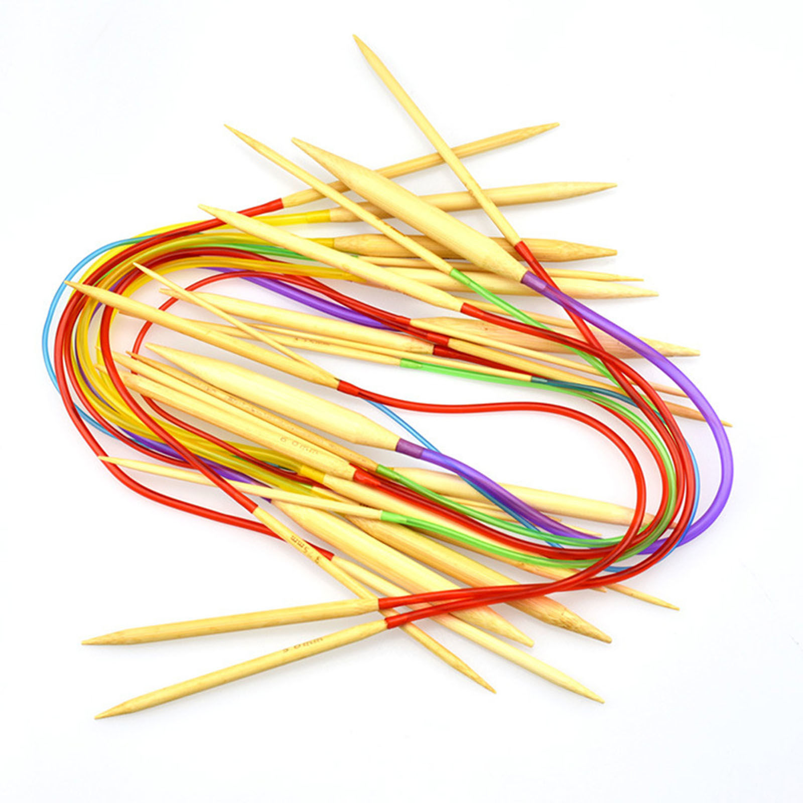 Picture of Bamboo & Plastic Circular Circular Knitting Needles At Random Color 1 Set