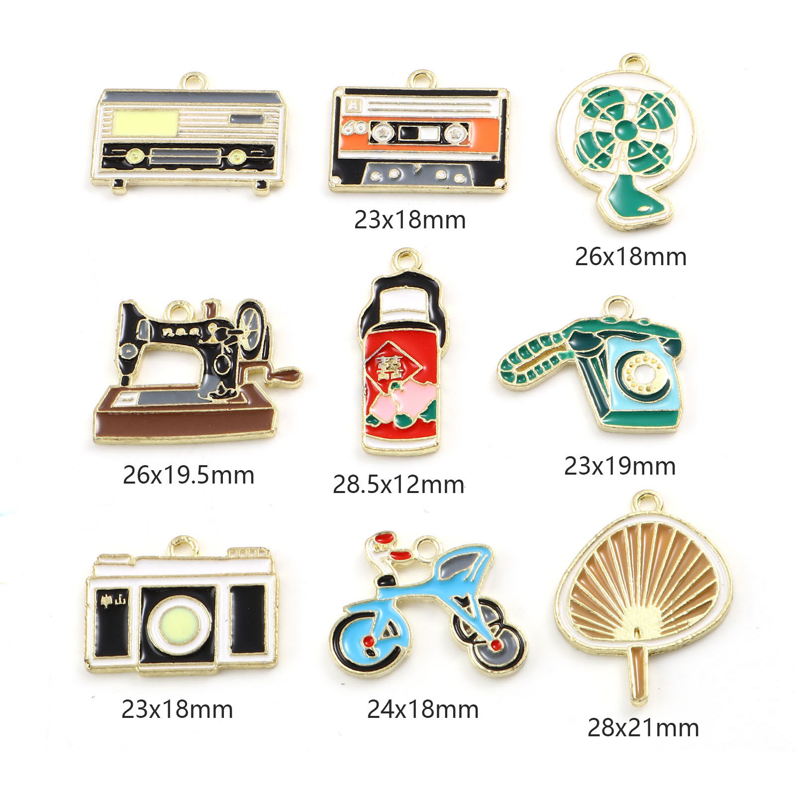 Picture of Zinc Based Alloy Gold Plated Multicolor 5 PCs
