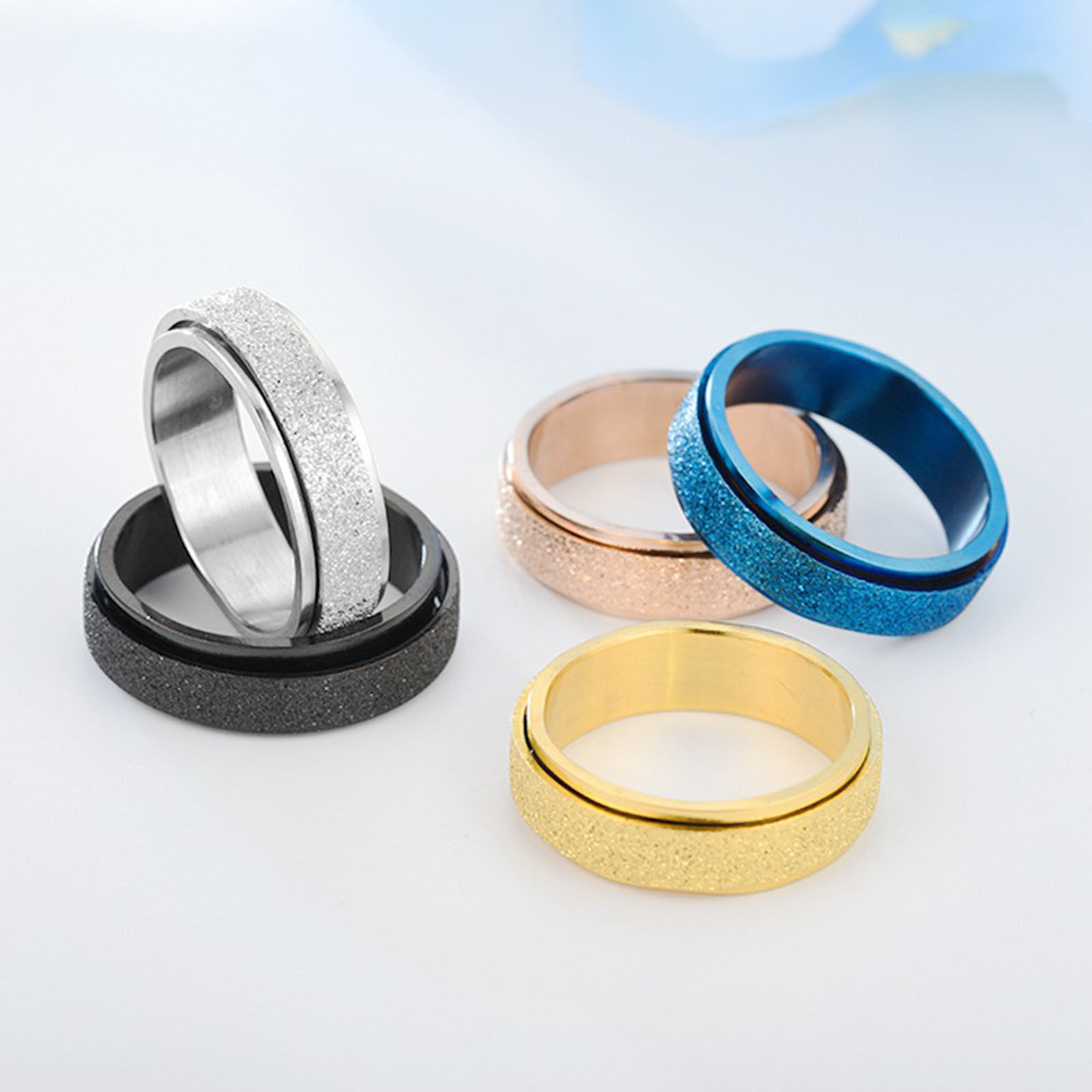 Picture of Stainless Steel Unadjustable Anti Anxiety Ring Rotatable 1 Piece