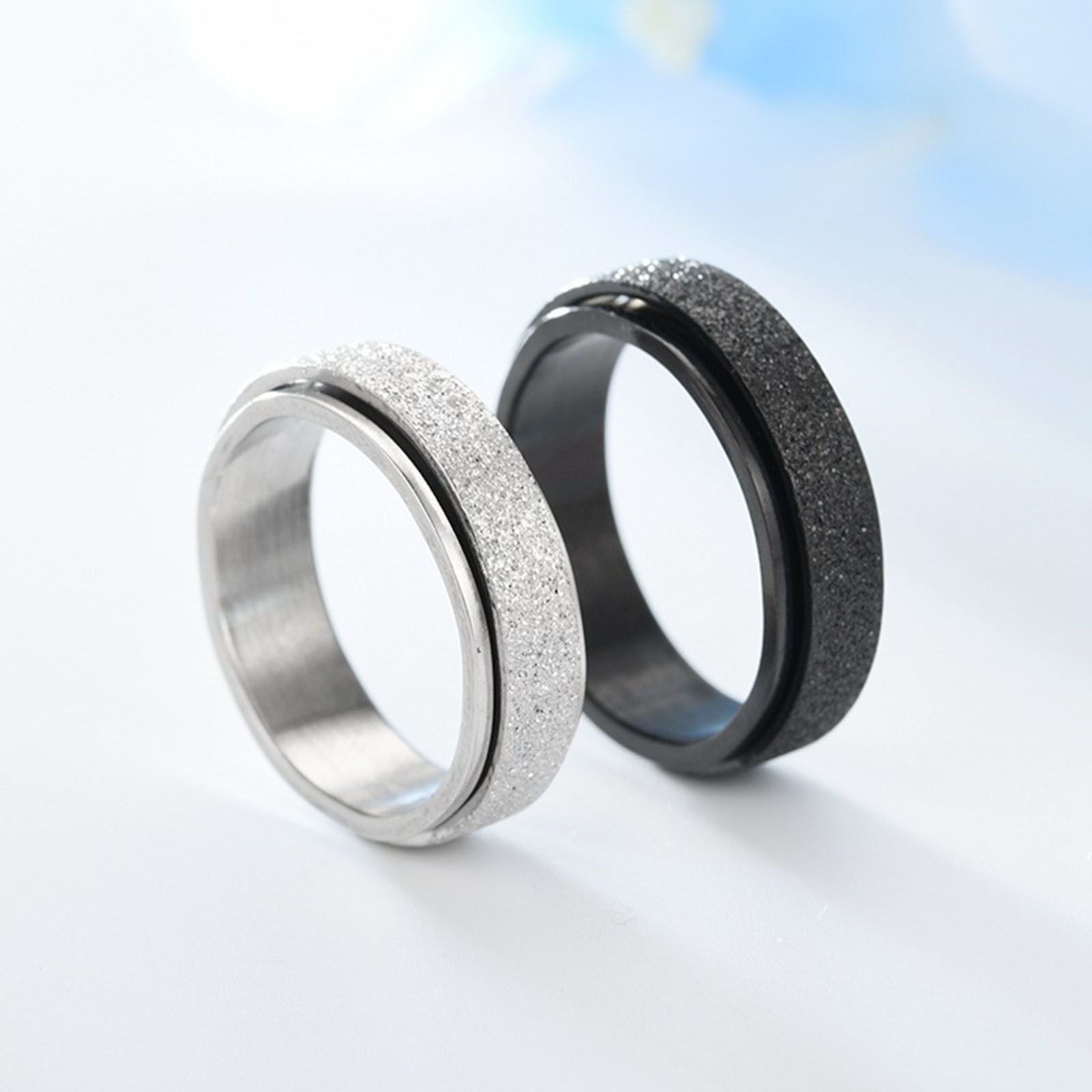 Picture of Stainless Steel Unadjustable Anti Anxiety Ring Rotatable 1 Piece
