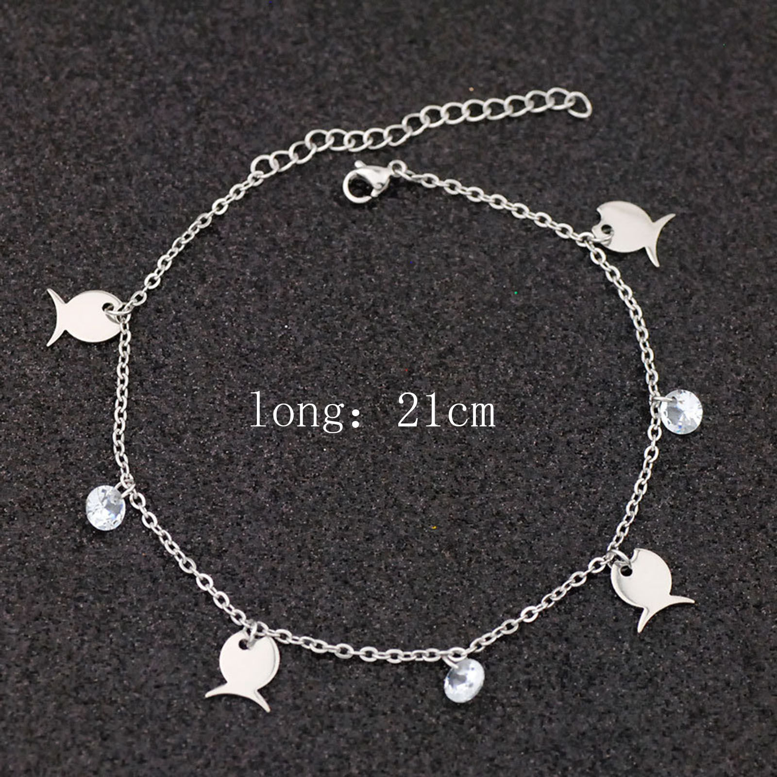 Picture of Stainless Steel Anklet Silver Tone 21cm(8 2/8") long, 1 Piece