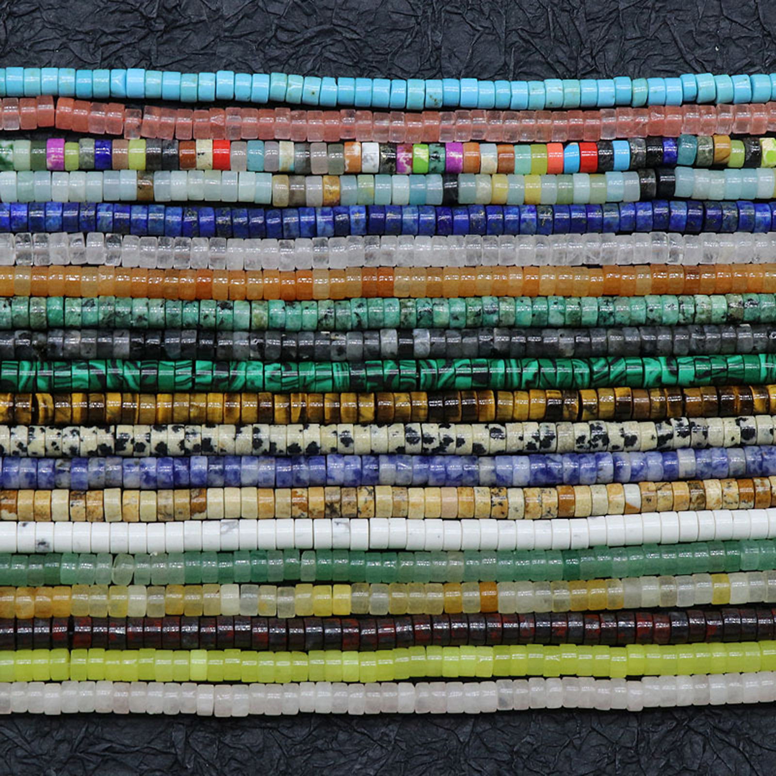 Immagine di Gemma ( Naturale ) Perline Multicolore Abaco 1 Pz (Circa 155 Pz/Treccia)
