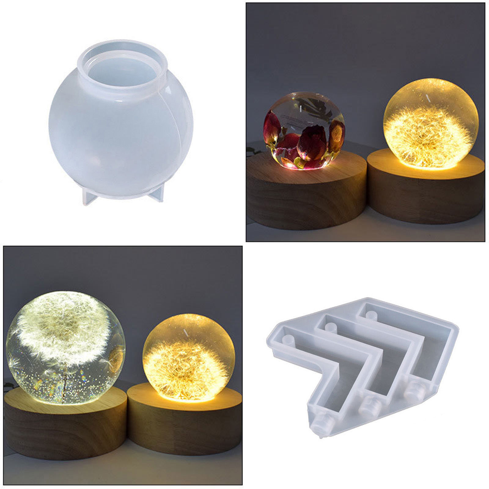 Immagine di Sphere Silicone Resin Mold For DIY Night Lamp