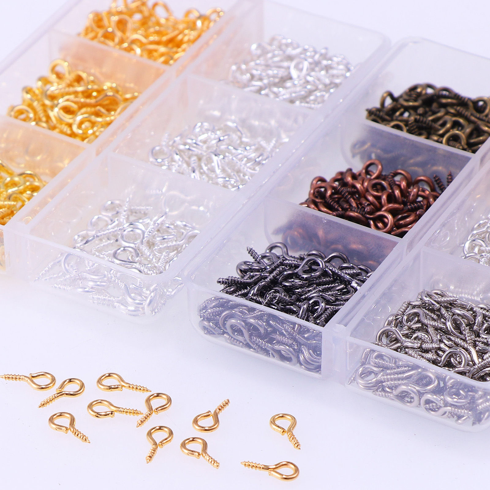 Picture of Iron Based Alloy Screw Eyes Bails Top Drilled Findings Multicolor