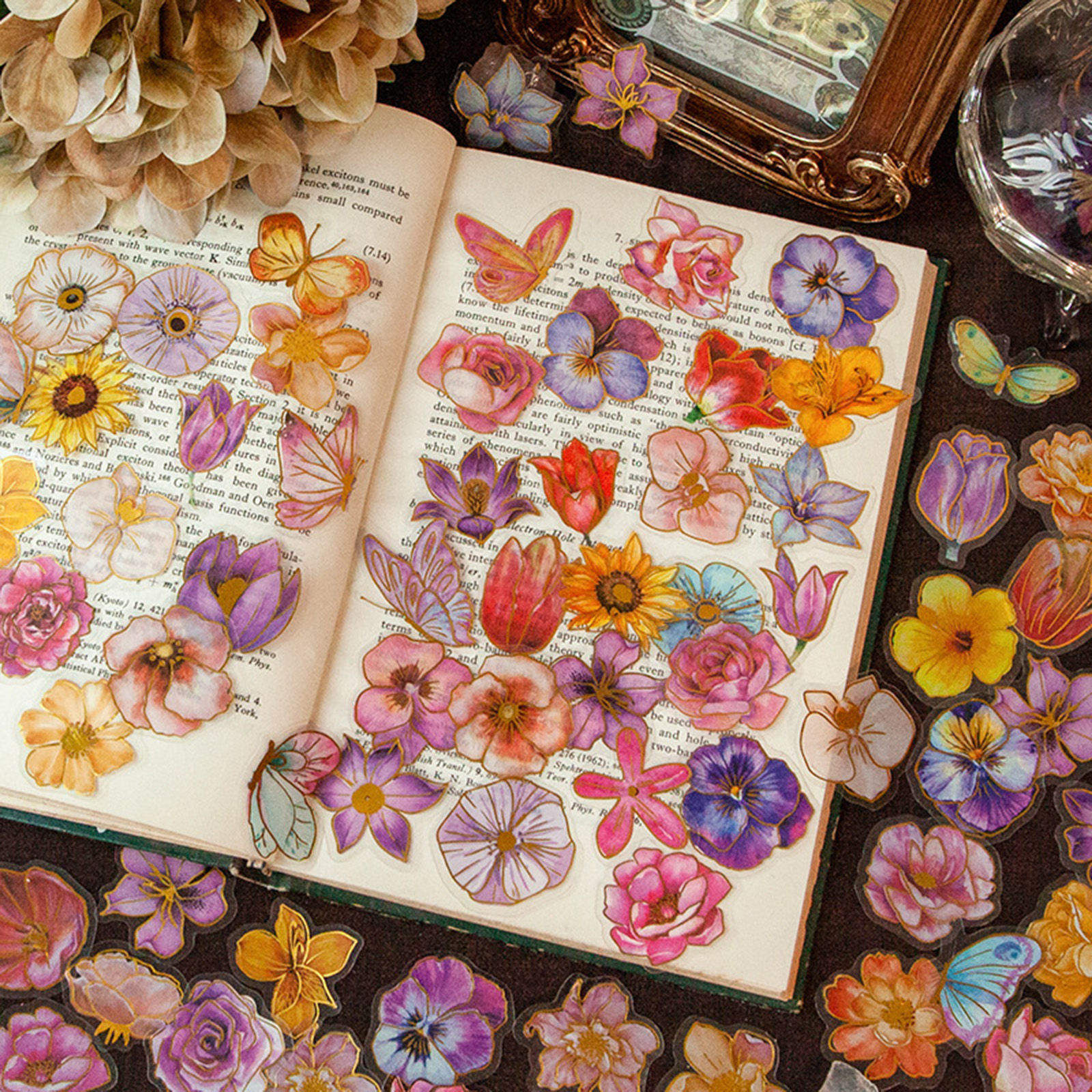 Immagine di PET Collezione Flora DIY Decorazione Di Scrapbook Adesivi Multicolore Fiore 1 Serie