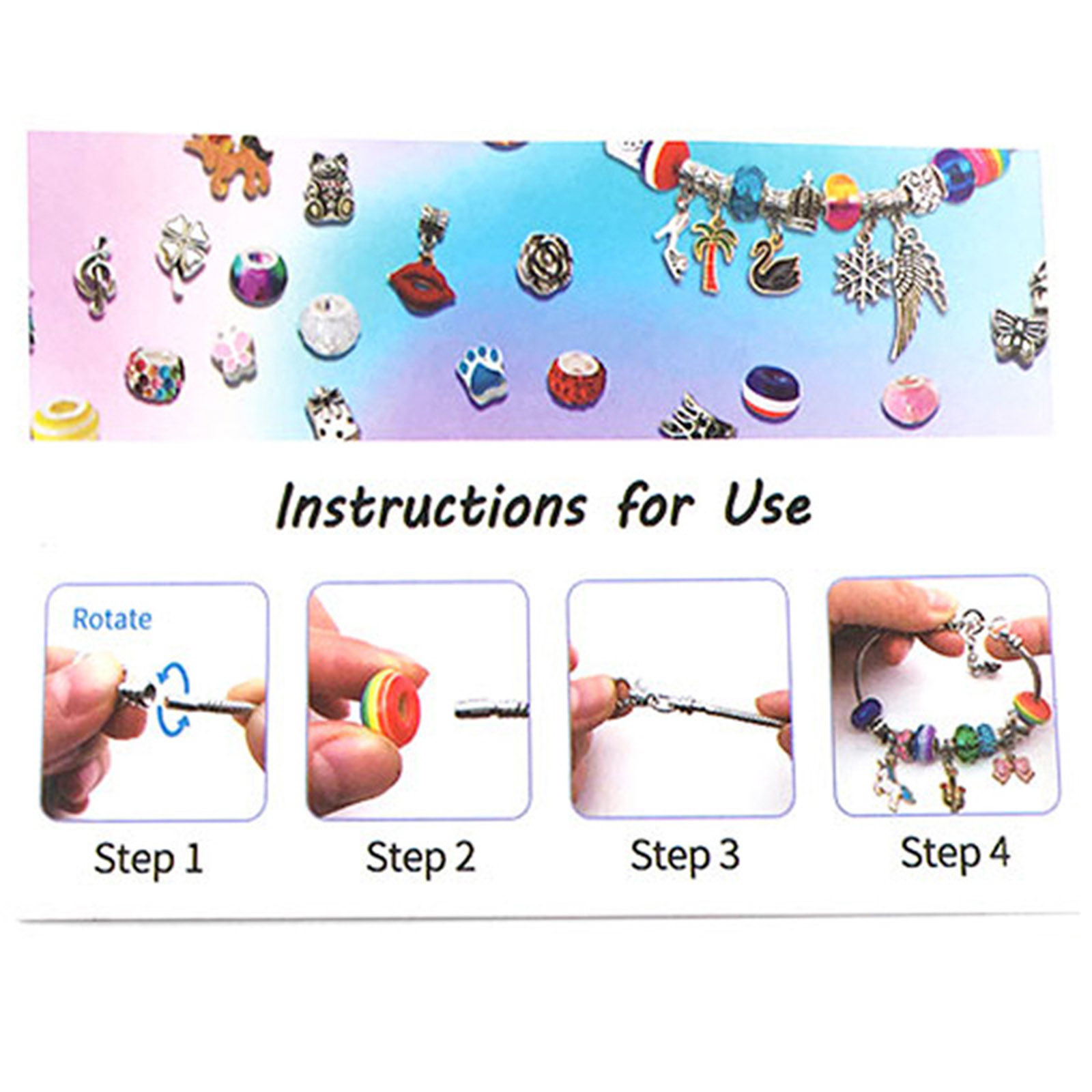 Picture of Zinc Based Alloy Children Kids Beads DIY Kits For Bracelet Necklace Jewelry Making Handmade Accessories Multicolor