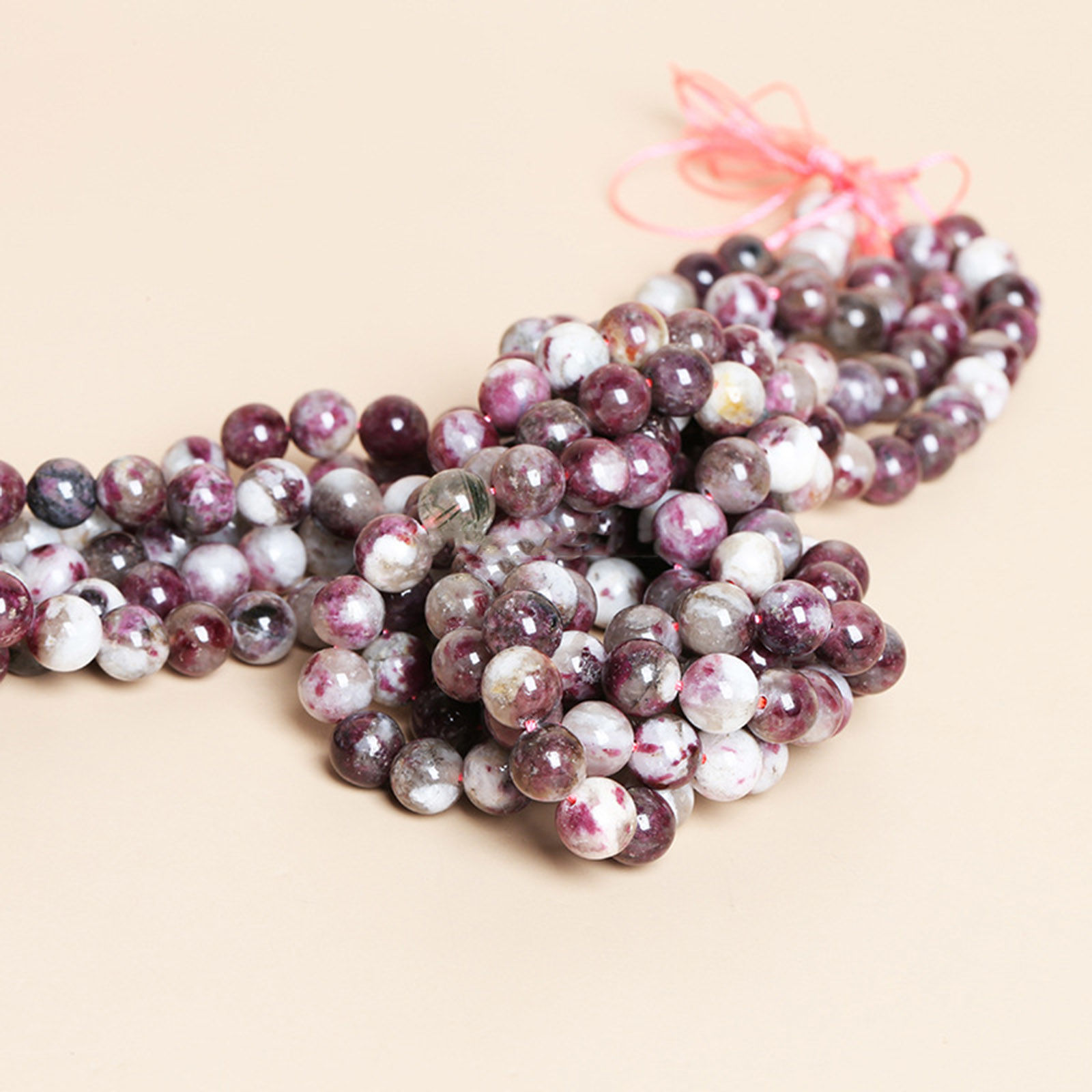 Immagine di Tourmaline ( Natural ) Beads Round Multicolor 1 Piece