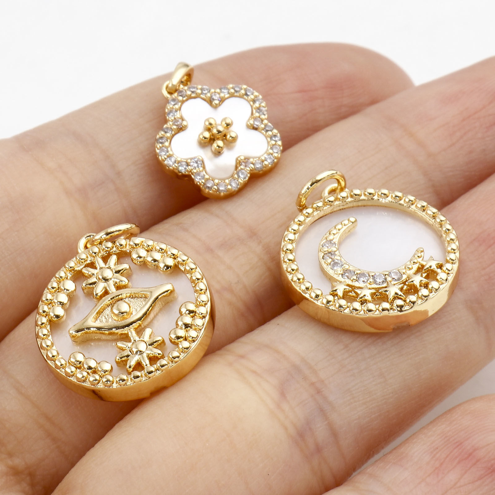 Immagine di Shell & Copper Charms Real Gold Plated 1 Piece