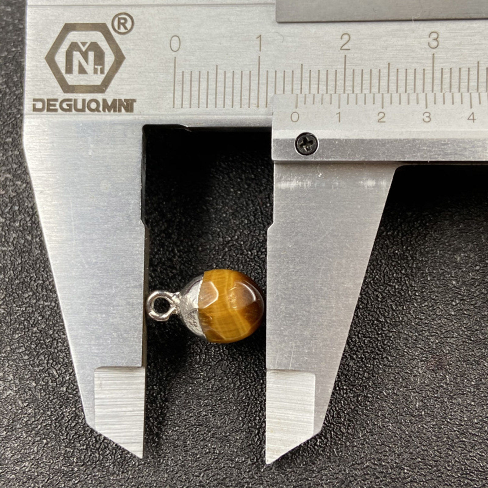 Bild von Halbedelstein ( Natur ) Charms Oval Silberfarbe Bunt Facettiert 14mm x 8mm, 1 Stück
