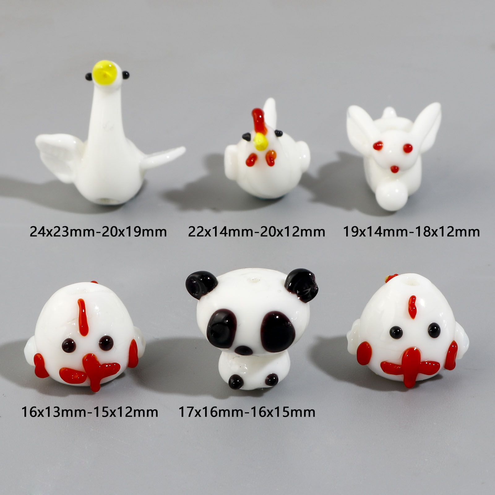 Picture of Lampwork Glass 3D Beads Animal Multicolor