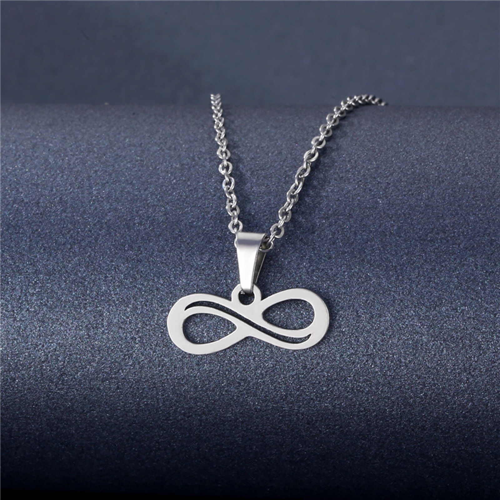 Bild von 304 Edelstahl Gliederkette Kette Halskette Silberfarbe 45cm lang, 2 Strange