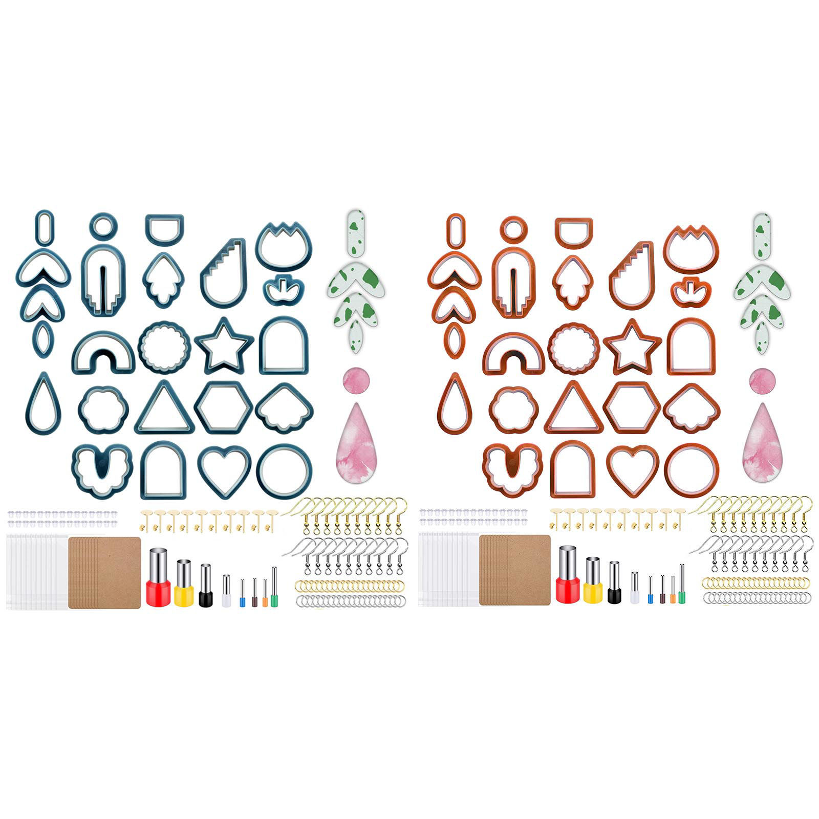 Picture of Plastic Modeling Clay Tools Clay Cutters DIY Kit For Polymer Clay Jewelry Earring Making Multicolor