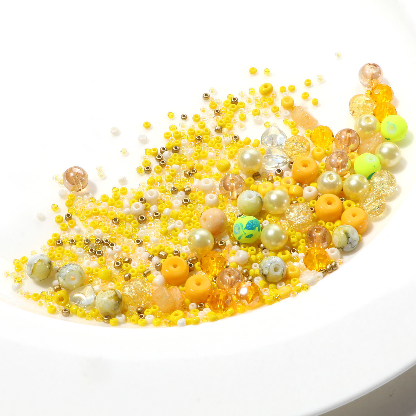 Immagine di Vetro DIY del corredo Scheggia di Perle Multicolore Misto Circa 8mm Dia, Foro: Circa 1.2mm, 1 Serie
