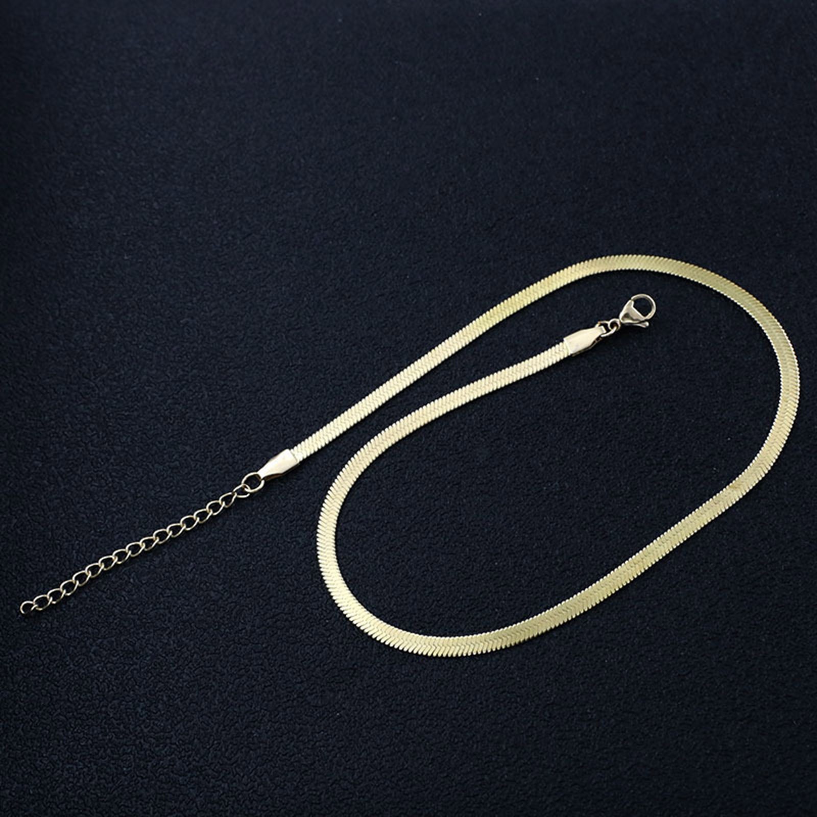 Bild von 304 Edelstahl Einfach Schlangenkette Kette Halskette Silberfarbe 1 Strang