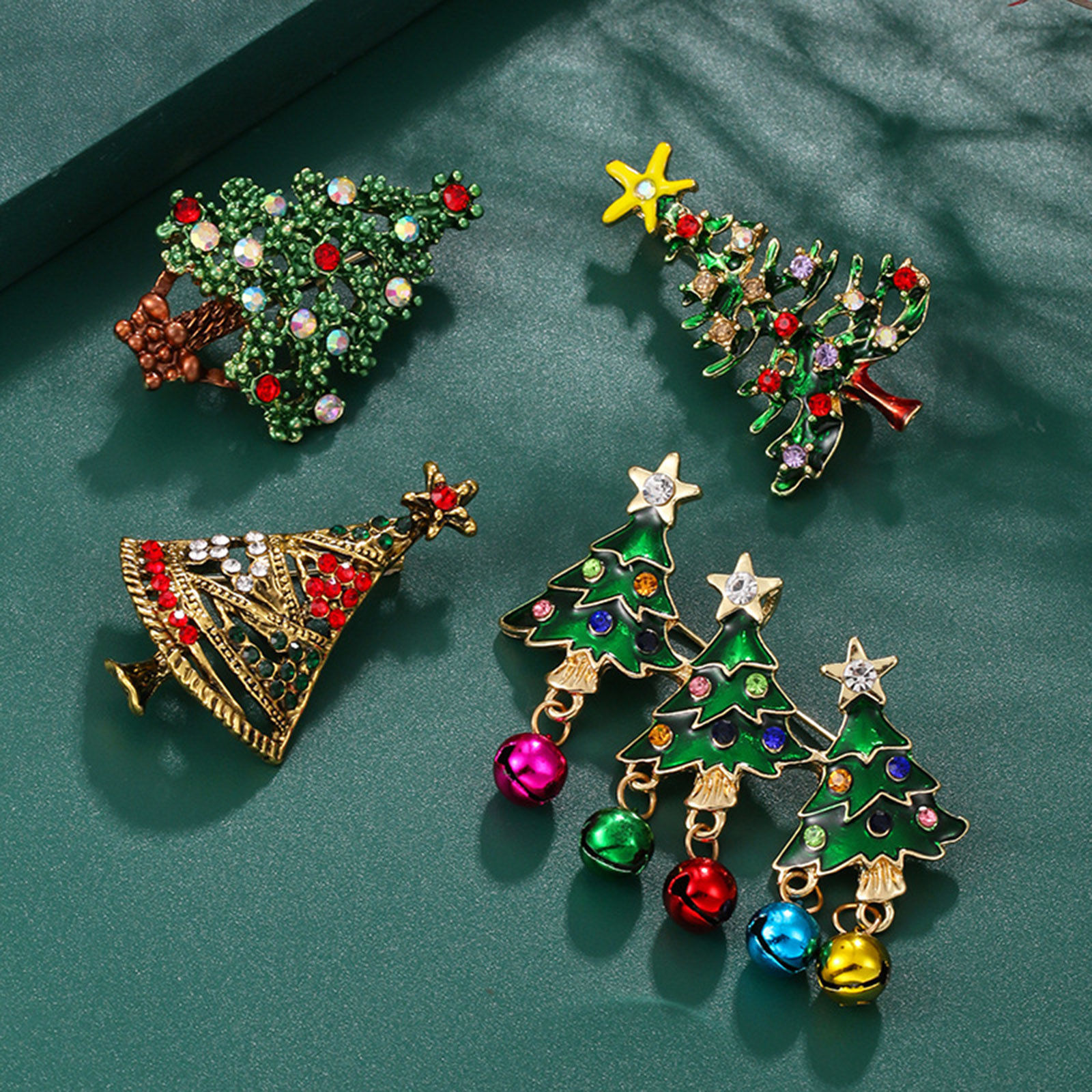 Bild von Exquisit Brosche Weihnachten Weihnachtsbaum Auto Bunt Emaille 1 Stück